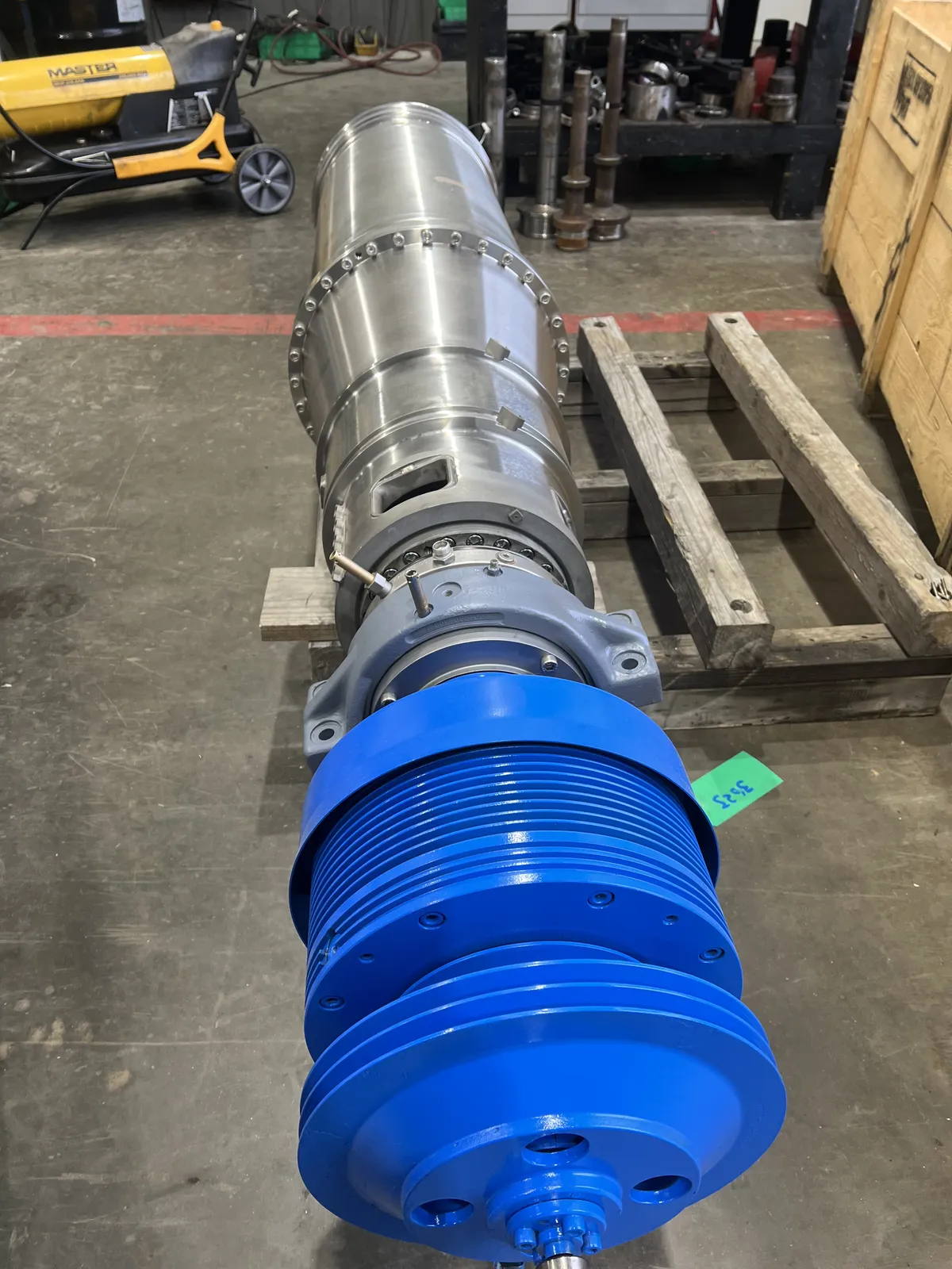 Decanter centrifuge rotor assembly rebuilt at the KMS shop