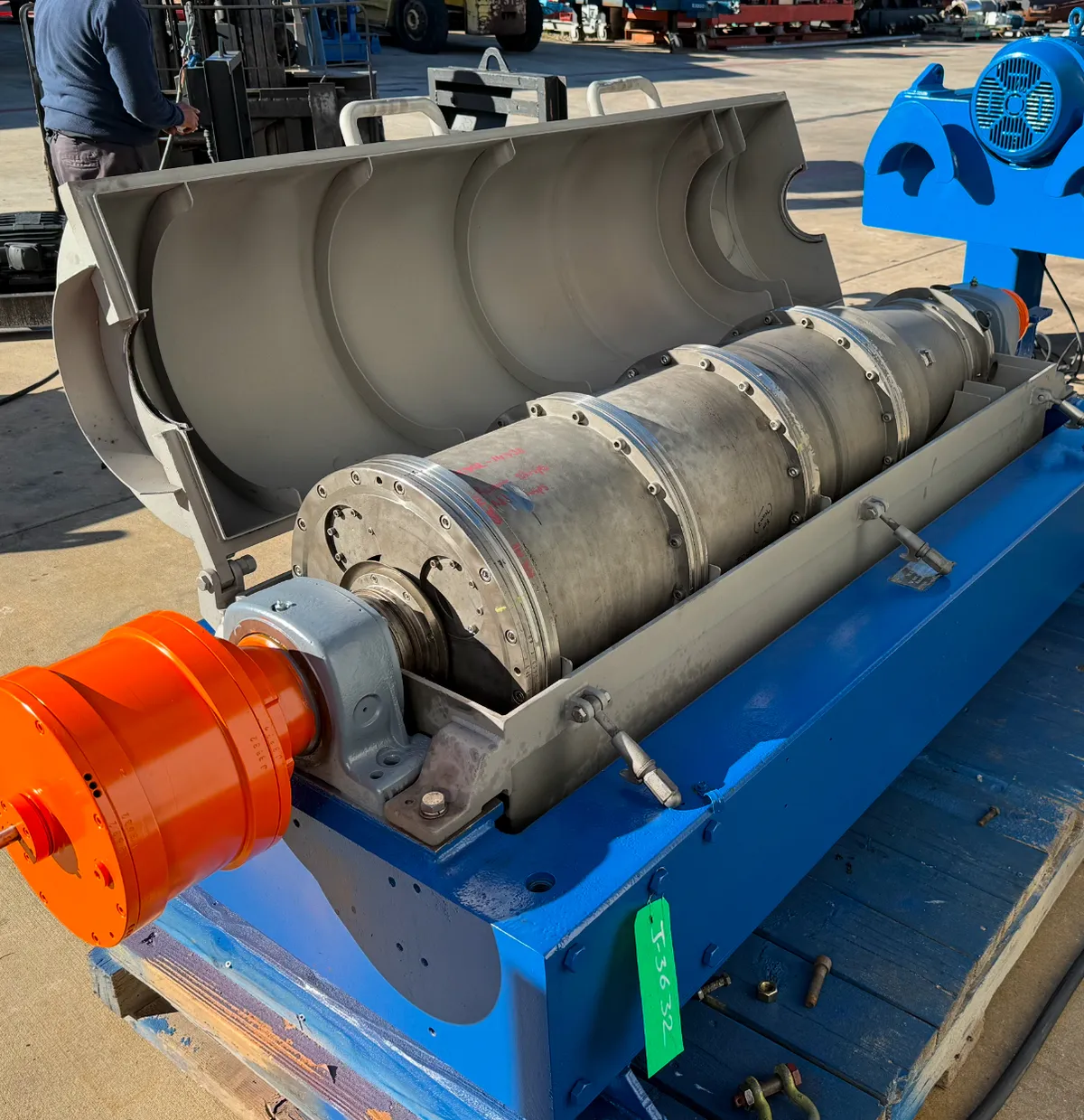 Opened centrifuge bowl during inspection and rebuild at KMS